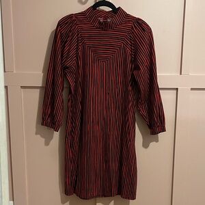 CLARE V. Black & Red BRIGITTE DRESS